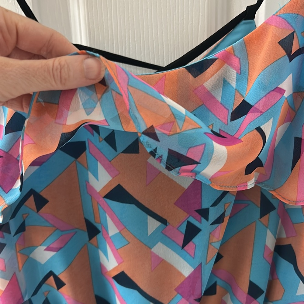Adelyn Rae Colorful Geometric Print Dress - Picture 3 of 10